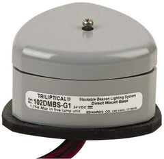 Edwards Signaling - Flashing and Steady, Stackable Tower Light Base Unit - 24 VDC, 1.75 Amp, IP54, IP65 Ingress Rating, 3R, 4X NEMA Rated, Panel Mount - Exact Industrial Supply