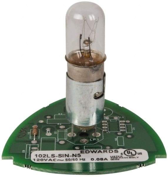 Edwards Signaling - Incandescent Lamp, Clear, Steady, Stackable Tower Light Module - 120 VAC, 0.08 Amp, IP54, IP65 Ingress Rating, 3R, 4X NEMA Rated, Panel Mount, Pipe Mount - Exact Industrial Supply