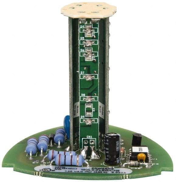 Edwards Signaling - LED Lamp, Amber, Flashing, Stackable Tower Light Module - 120 VAC, 0.02 Amp, IP54, IP65 Ingress Rating, 3R, 4X NEMA Rated, Panel Mount, Pipe Mount - Exact Industrial Supply