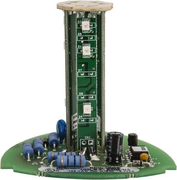 Edwards Signaling - LED Lamp, Blue, Flashing, Stackable Tower Light Module - 120 VAC, 0.02 Amp, IP54, IP65 Ingress Rating, 3R, 4X NEMA Rated, Panel Mount, Pipe Mount - Exact Industrial Supply