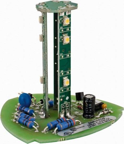 Edwards Signaling - LED Lamp, White, Flashing, Stackable Tower Light Module - 24 VDC, 0.06 Amp, IP54, IP65 Ingress Rating, 3R, 4X NEMA Rated, Panel Mount, Pipe Mount - Exact Industrial Supply