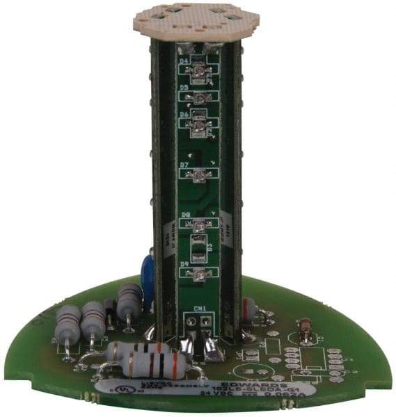Edwards Signaling - LED Lamp, Amber, Steady, Stackable Tower Light Module - 24 VDC, 0.06 Amp, IP54, IP65 Ingress Rating, 3R, 4X NEMA Rated, Panel Mount, Pipe Mount - Exact Industrial Supply