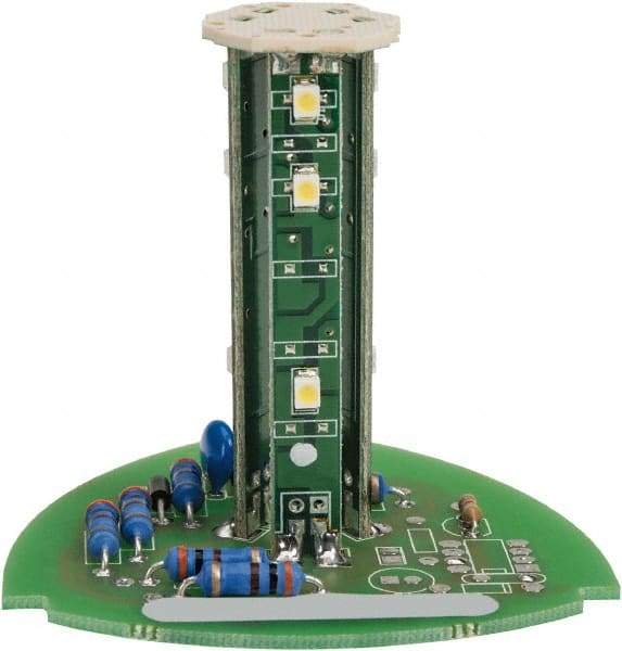 Edwards Signaling - LED Lamp, White, Steady, Stackable Tower Light Module - 24 VDC, 0.06 Amp, IP54, IP65 Ingress Rating, 3R, 4X NEMA Rated, Panel Mount, Pipe Mount - Exact Industrial Supply