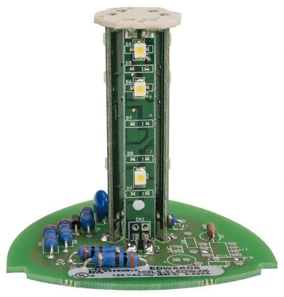 Edwards Signaling - LED Lamp, White, Steady, Stackable Tower Light Module - 120 VAC, 0.02 Amp, IP54, IP65 Ingress Rating, 3R, 4X NEMA Rated, Panel Mount, Pipe Mount - Exact Industrial Supply