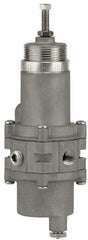 ARO/Ingersoll-Rand - 1/4" NPT Port 1 Piece Filter/Regulator FRL Unit - Stainless Steel Bowl, 20 SCFM, 250 Max psi, 8.35" High, Manual Drain - Exact Industrial Supply