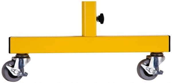 Made in USA - Aluminum and Steel Frame Caster Feet - Safety Yellow - Exact Industrial Supply
