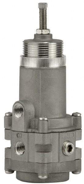 ARO/Ingersoll-Rand - 3/8 NPT Port, 20 CFM, Stainless Steel Diaphragm Operated Regulator - 2 to 150 psi Range, 250 Max psi Supply Pressure, 1/4" Gauge Port Thread, 2-1/2" Wide x 6.89" High - Exact Industrial Supply