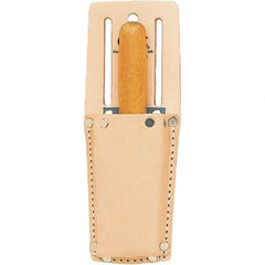CLC - Knife Holster with 1 Pocket - Leather, Natural (Color), 2" Wide x 6" High x 1-1/4" Deep - Exact Industrial Supply