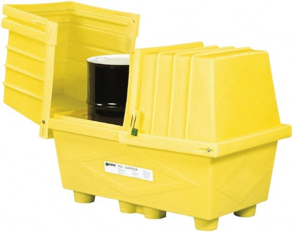 Enpac - Drum Storage Units & Lockers Type: Drum Storage Locker w/Drain Number of Drums: 2 - Exact Industrial Supply