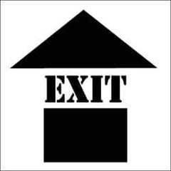 NMC - Exit Stencil - 0.06 Inch Thick, Polyethylene, English - Exact Industrial Supply