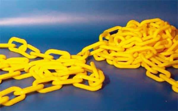 NMC - 100' Long x 1-1/2" Wide Plastic Chain - White - Exact Industrial Supply