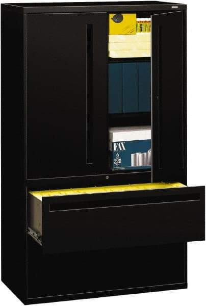 Hon - File & Cabinet Combinations Type: File/Cabinet Combo Color: Black - Exact Industrial Supply