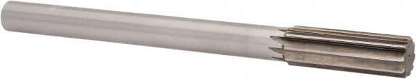 Interstate - 0.879" High Speed Steel 6 Flute Chucking Reamer - Straight Flute, 3/4" Straight Shank, 2-5/8" Flute Length, 10" OAL - Exact Industrial Supply