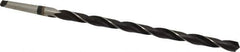 Interstate - 49/64", 2MT 118° Point High Speed Steel Taper Shank Drill Bit - Oxide Finish, 12" Flute Length, 18" OAL, Spiral Flute, Series 502 - Exact Industrial Supply