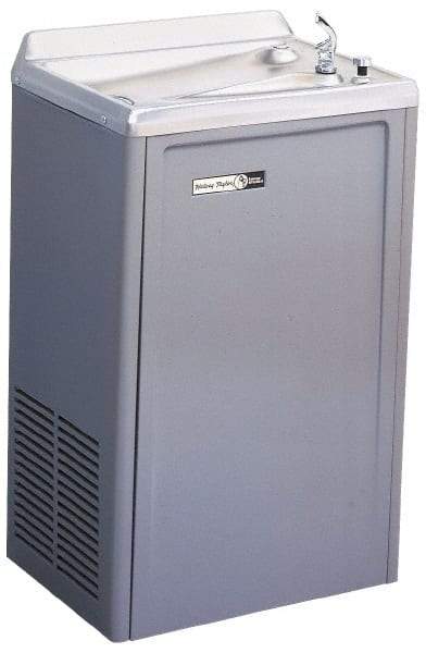 Halsey Taylor - 13.5 GPH Cooling Capacity Deluxe Standard Wall-Mounted Water Cooler & Fountain - Vinyl Cabinet, 20 to 105 psi, 120 VAC Volts, 625 Watts, 7.8 Full Load Amperage - Exact Industrial Supply