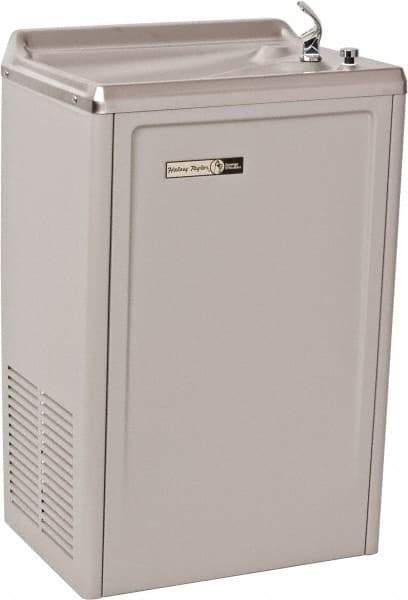 Halsey Taylor - 13.5 GPH Cooling Capacity Deluxe Standard Wall-Mounted Water Cooler & Fountain - Vinyl Cabinet, 105 Max psi, 120 VAC Volts, 690 Watts, 7.5 Full Load Amperage - Exact Industrial Supply