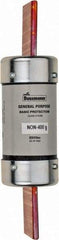 Cooper Bussmann - 125 VDC, 250 VAC, 400 Amp, Fast-Acting General Purpose Fuse - Bolt-on Mount, 8-5/8" OAL, 10 (RMS Symmetrical) kA Rating, 2-1/16" Diam - Exact Industrial Supply