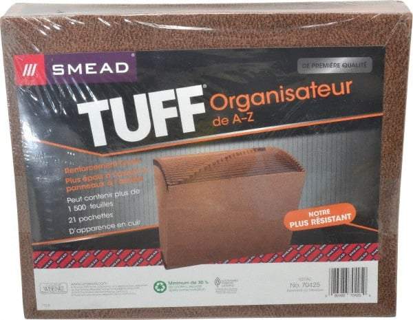 SMEAD - 10 x 12", Letter Size, Brown, A-Z Indexed Expanding Files - 1 per Box - Exact Industrial Supply