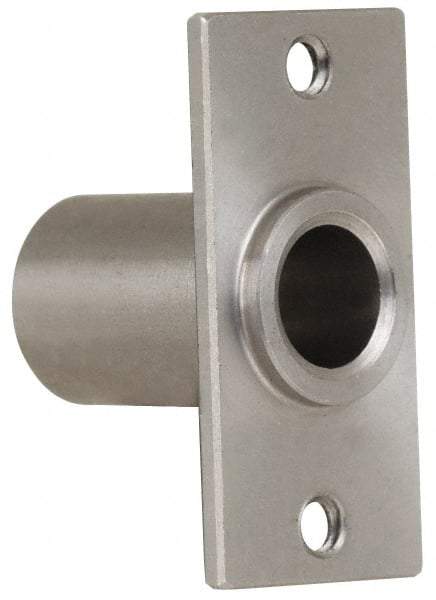 Gibraltar - 5/16" Pin Diam, #6-32 Mounting Hole, Rectangle Flange, Stainless Steel Quick Release Pin Receptacle - 1" Between Mount Hole Center, 0.783" Depth, 15/32" Diam, Grade 303 - Exact Industrial Supply