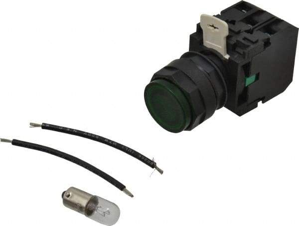Eaton Cutler-Hammer - 120 VAC/VDC Green Lens Press-to-Test Indicating Light - Exact Industrial Supply