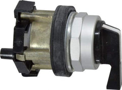 Eaton Cutler-Hammer - 30-1/2mm Mount Hole, 2 Position, Lever Operated, Selector Switch Only - Black, Maintained (MA) - Maintained (MA), Nonilluminated, Oil and Watertight - Exact Industrial Supply