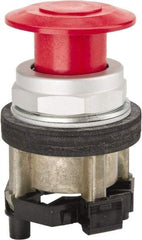 Eaton Cutler-Hammer - 30-1/2mm Mount Hole, Extended Mushroom Head, Pushbutton Switch Only - Round, Red Pushbutton, Nonilluminated, Maintained (MA), Corrosion Resistant, Oiltight and Watertight - Exact Industrial Supply