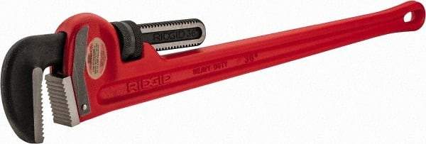 Ridgid - 36" Cast Iron & Steel Straight Pipe Wrench - 5" Pipe Capacity - Exact Industrial Supply
