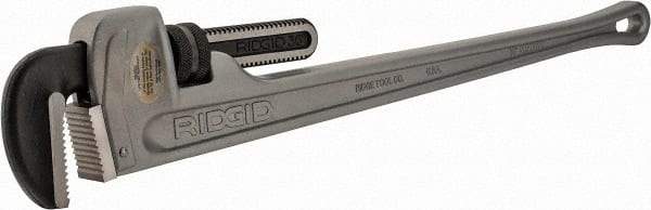 Ridgid - 36" Aluminum Straight Pipe Wrench - 5" Pipe Capacity - Exact Industrial Supply