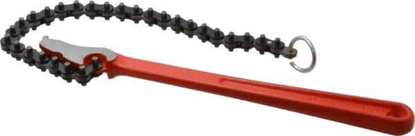 Ridgid - 2" Max Pipe Capacity, 15-3/4" Long, Chain Wrench - 4" Actual OD, 12" Handle Length - Exact Industrial Supply