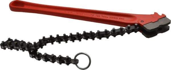 Ridgid - 2" Max Pipe Capacity, 18-1/2" Long, Chain Wrench - 5" Actual OD, 14" Handle Length - Exact Industrial Supply