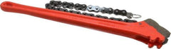 Ridgid - 2-1/2" Max Pipe Capacity, 20-1/4" Long, Chain Wrench - 5" Actual OD, 18" Handle Length - Exact Industrial Supply