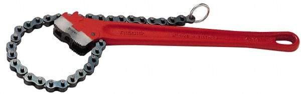 Ridgid - 3" Max Pipe Capacity, 20-1/4" Long, Chain Wrench - 5" Actual OD, 24" Handle Length - Exact Industrial Supply