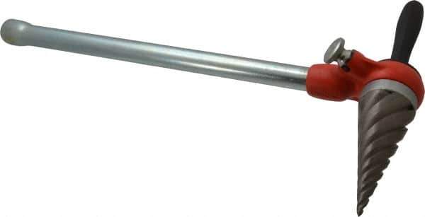 Ridgid - 1/4 to 2 Pipe Capacity, Spiral Pipe Reamer with Handle - Cuts Metallic Tubing - Exact Industrial Supply