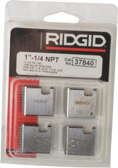 Ridgid - 1-1/4 - 11-1/2 NPT, Right Hand, Alloy Steel, Pipe Threader Die - Ridgid OO-R, 11-R, 12-R, O-R, 11-R Ratchet Threaders or 30A, 31A 3-Way Pipe Threaders Compatibility - Exact Industrial Supply