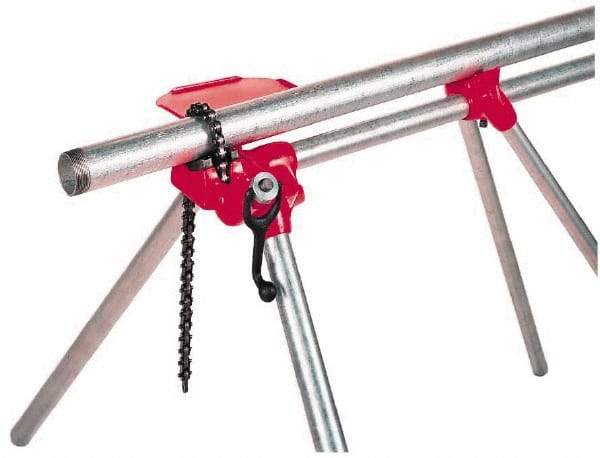 Ridgid - 1/8" to 5" Pipe Capacity, Top Screw Stand Chain Vise - Exact Industrial Supply
