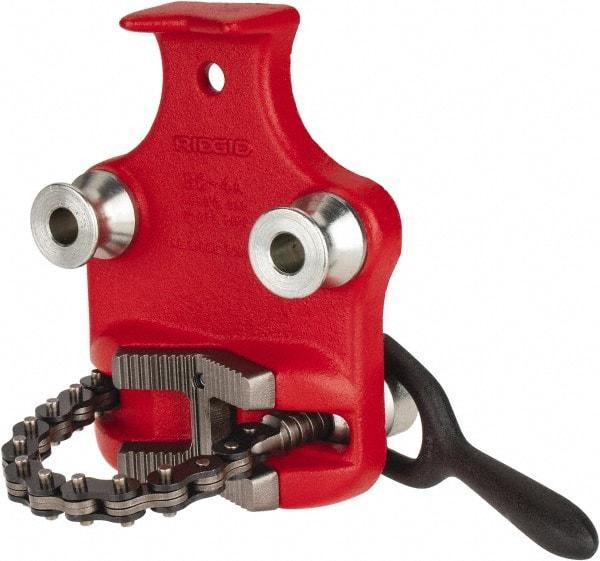 Ridgid - 1/8" to 4" Pipe Capacity, Bottom Screw Bench Chain Vise - Exact Industrial Supply