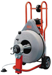 Ridgid - Electric Battery Drain Cleaning Machine - For 3" to 8" Pipe, 100' Cable, 200 Max RPM - Exact Industrial Supply