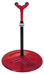 Ridgid - 1/4" to 6" Pipe Capacity, Adjustable Pipe Stand with Plain Support Head - 23" to 33" High, 2,500 Lb Capacity - Exact Industrial Supply