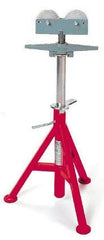 Ridgid - 12" Pipe Capacity, Adjustable Pipe Stand with 2 Roller Head - 23" to 41" High, 2,500 Lb Capacity - Exact Industrial Supply