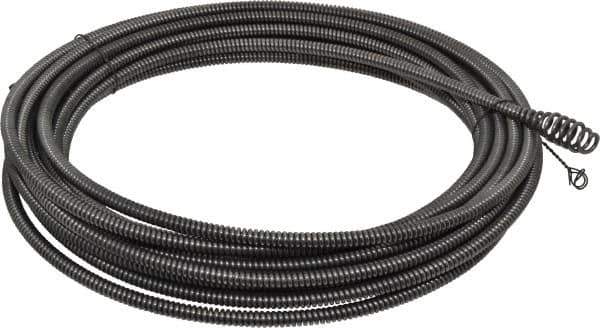 Ridgid - 5/16" x 35' Drain Cleaning Machine Cable - Inner Core Bulb Auger, 3/4" to 1-1/2" Pipe, Use with Models K39, K40 & K50 - Exact Industrial Supply