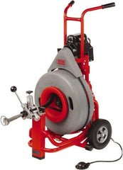 Ridgid - Electric Battery Drain Cleaning Machine - For 3" to 10" Pipe, 0.4286" x 100' Cable, 200 Max RPM - Exact Industrial Supply