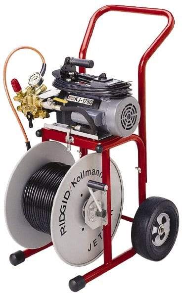 Ridgid - Electric Battery Drain Cleaning Machine - For 1-1/4" to 4" Pipe, 110' Cable - Exact Industrial Supply