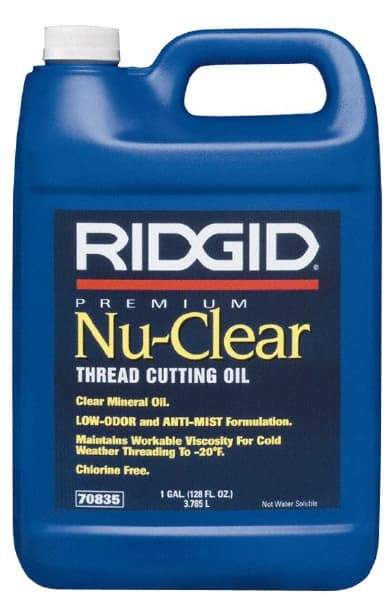 Ridgid - Nu Clear Cutting Oil - 1 Gallon Jug - Exact Industrial Supply