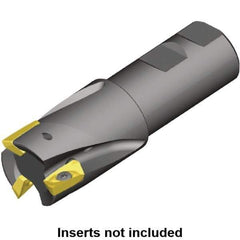 Kennametal - 1" Cut Diam, 0.71" Max Depth of Cut, 3/4" Shank Diam, 3.78" OAL, Indexable Square Shoulder End Mill - EC18.., EP18.. Inserts, Weldon Shank, 0° Lead Angle - Exact Industrial Supply