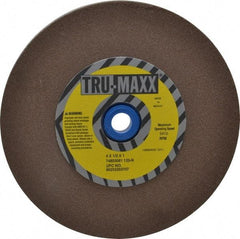 Tru-Maxx - 120 Grit Aluminum Oxide Bench & Pedestal Grinding Wheel - 6" Diam x 1" Hole x 1/2" Thick, 5410 Max RPM, O Hardness, Fine Grade , Vitrified Bond - Exact Industrial Supply