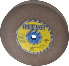 Tru-Maxx - 120 Grit Aluminum Oxide Bench & Pedestal Grinding Wheel - 6" Diam x 1" Hole x 1" Thick, 5410 Max RPM, O Hardness, Fine Grade , Vitrified Bond - Exact Industrial Supply