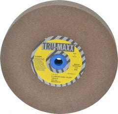 Tru-Maxx - 120 Grit Aluminum Oxide Bench & Pedestal Grinding Wheel - 7" Diam x 1" Hole x 1" Thick, 3600 Max RPM, O Hardness, Fine Grade , Vitrified Bond - Exact Industrial Supply