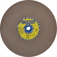 Tru-Maxx - 120 Grit Aluminum Oxide Bench & Pedestal Grinding Wheel - 8" Diam x 1" Hole x 1" Thick, 3600 Max RPM, O Hardness, Fine Grade , Vitrified Bond - Exact Industrial Supply