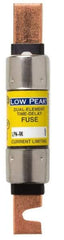 Cooper Bussmann - 250 VAC/VDC, 600 Amp, Time Delay General Purpose Fuse - Bolt-on Mount, 10-3/8" OAL, 100 at DC, 300 at AC (RMS) kA Rating, 2-9/16" Diam - Exact Industrial Supply