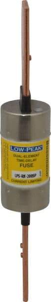 Cooper Bussmann - 300 VDC, 600 VAC, 200 Amp, Time Delay General Purpose Fuse - Bolt-on Mount, 9-5/8" OAL, 100 at DC, 300 at AC (RMS) kA Rating, 1.61" Diam - Exact Industrial Supply